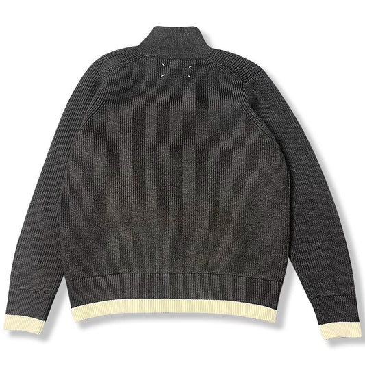 Turtleneck Zipper Loose Thickening Keep Warm Wool Cardigan Sweater Coat