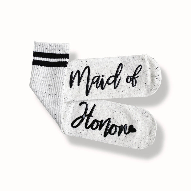 Fashionable And Minimalist English Letter Socks
