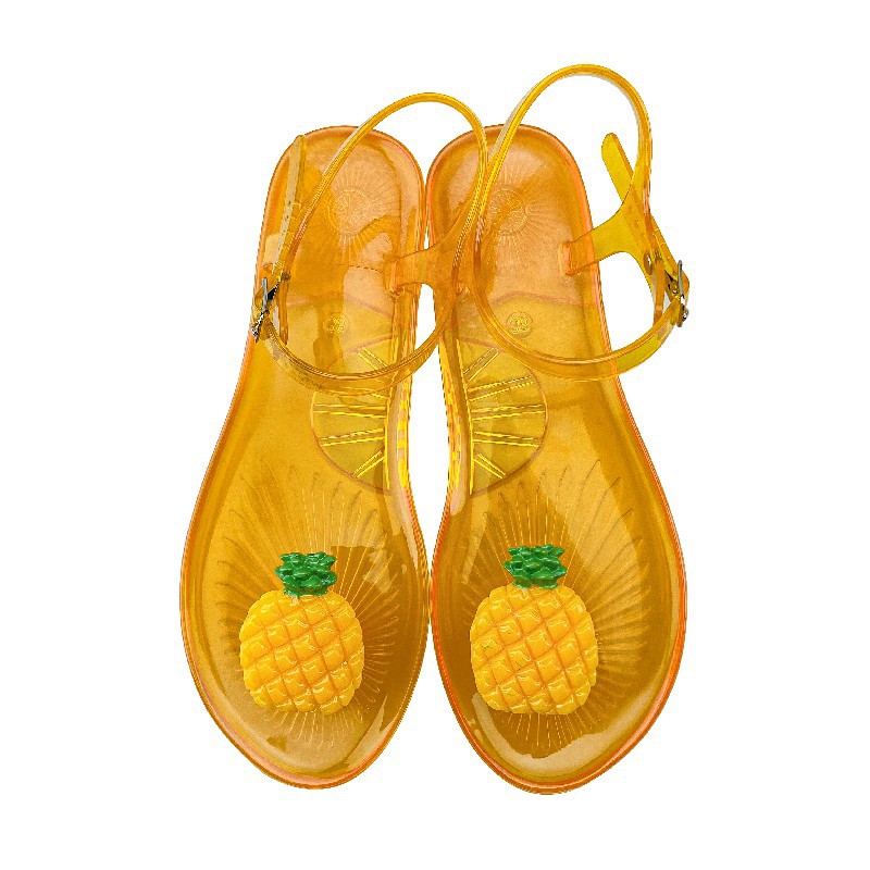 Women's Non-slip Soft Bottom Jelly Sandals Pineapple Beach