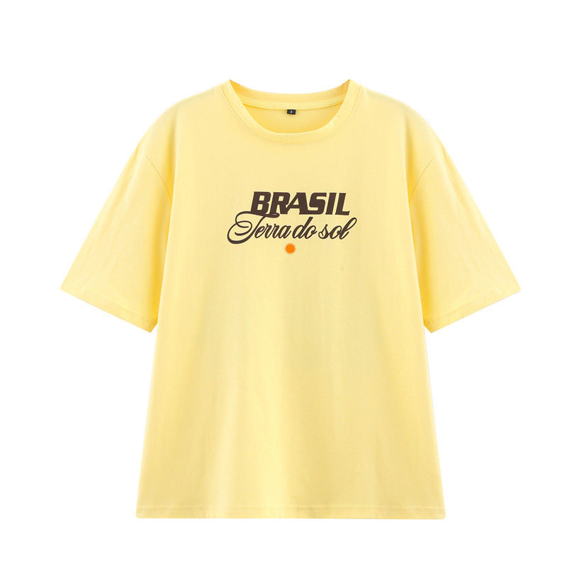 European And American Style Summer American Letter Printing T-shirt