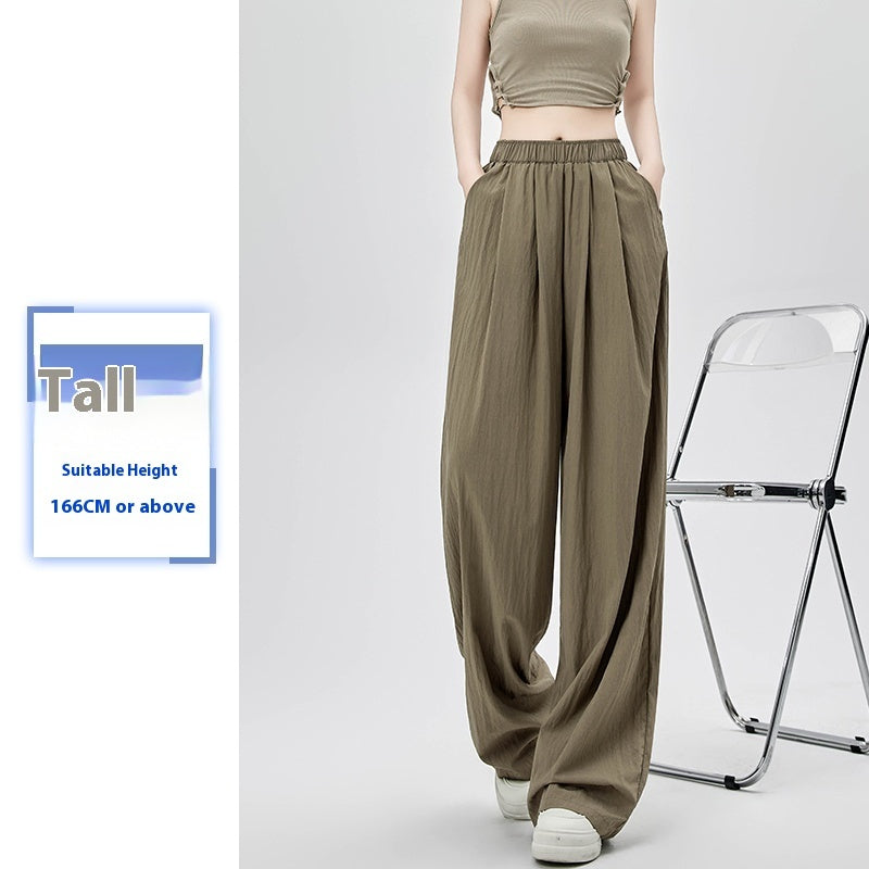 Women's Summer Thin High Waist Loose Casual Wide Leg Pants
