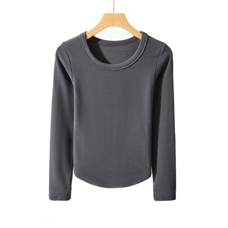 Bottoming Women's Long-sleeved Shirt Round Neck Sweater