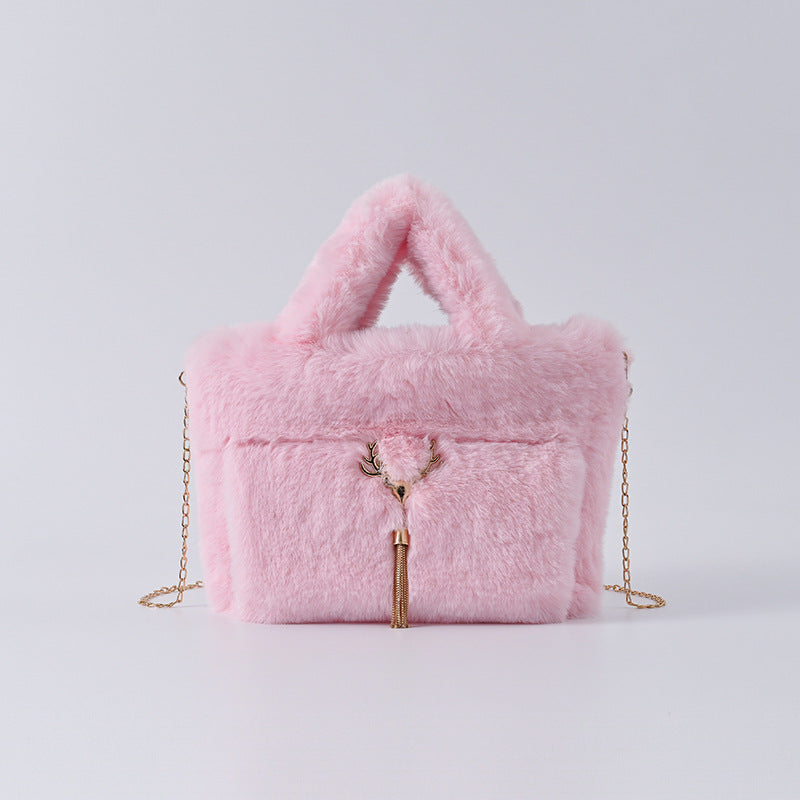 Women's Handbag Plush One Shoulder Bag Crossbody
