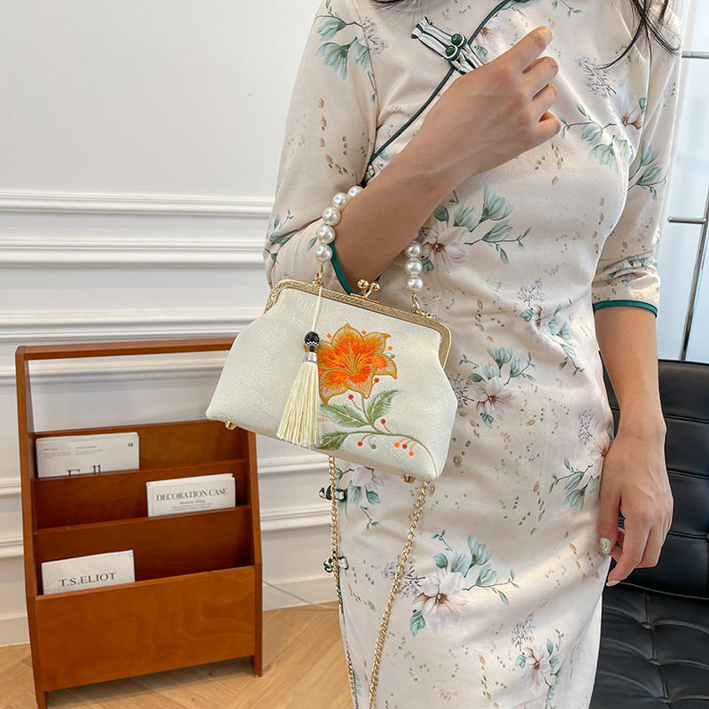 Ethnic-style Embroidered Handbag Shoulder Bag And Crossbody