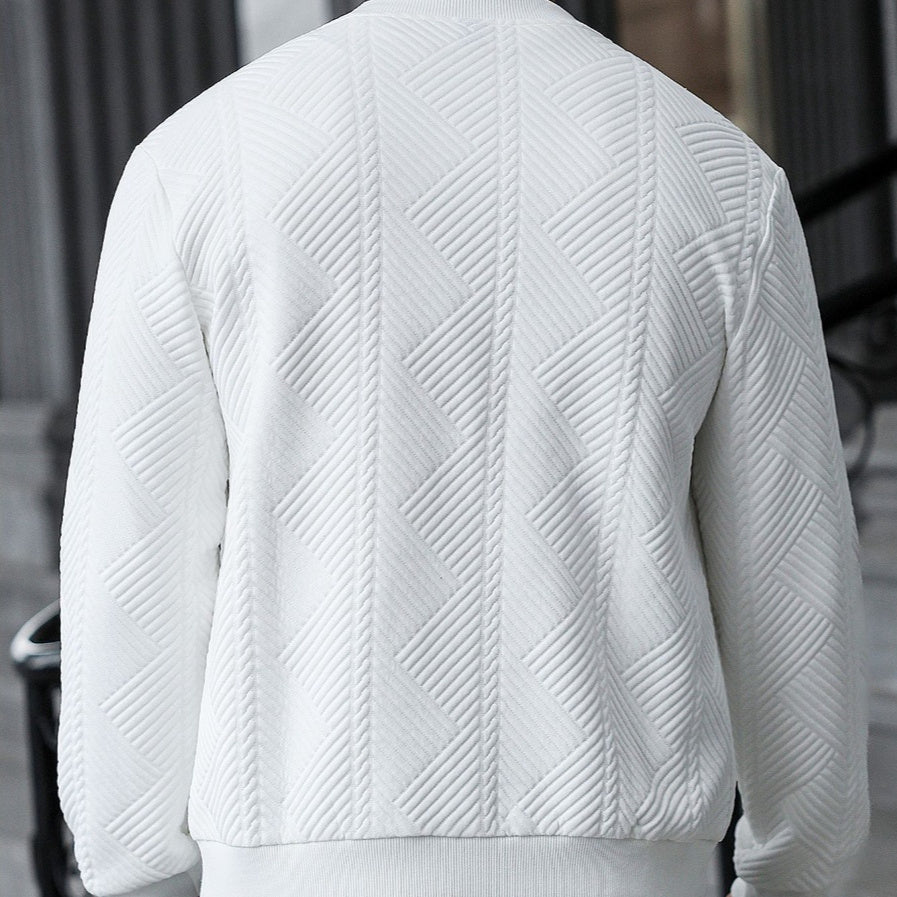 Solid-color Textured Coat From Europe And The US