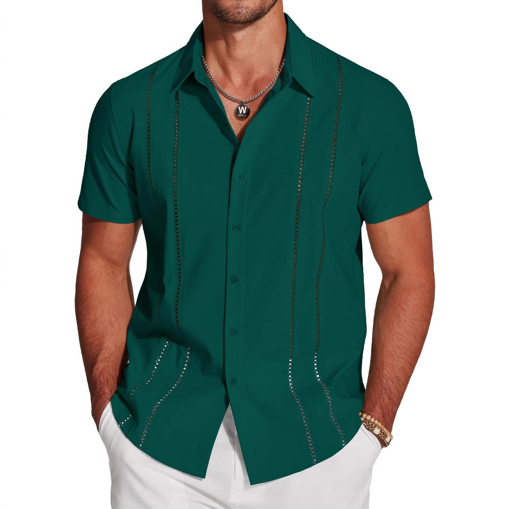 Trendy Wild Hawaii Holiday Revers Herreskjorte