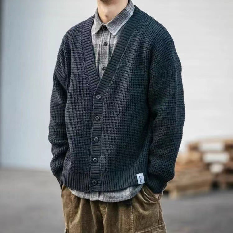 Retro Fashionable Knitted Cardigan Men's Sweater