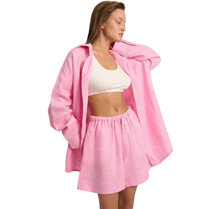 Stylish Minimalist Casual Womens Long Sleeve Set