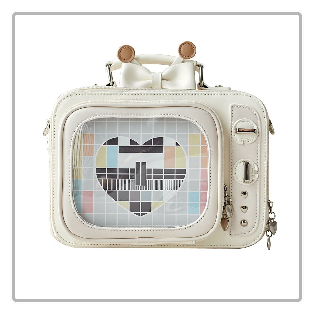 Snack Square Antenna Bow Detachable Two Shoulders Cross-body