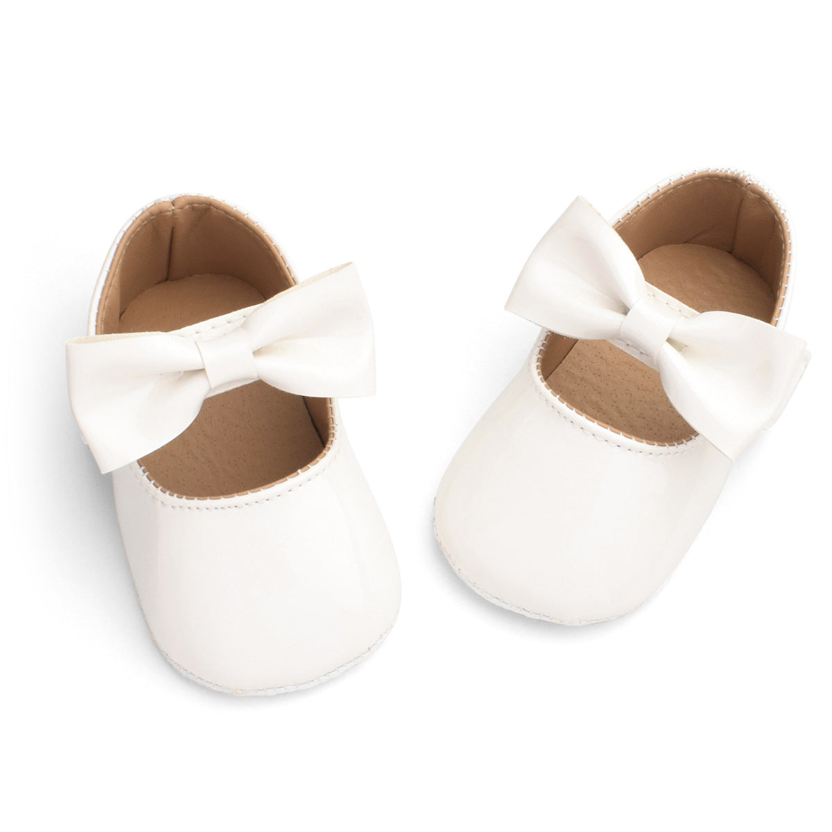 Cute Baby Girl Patent Leather Bowknot Toddler Shoes