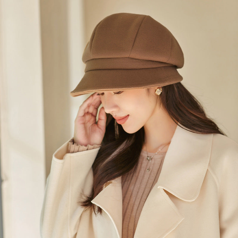 Temperament Solid Color Hat Fashion Literature
