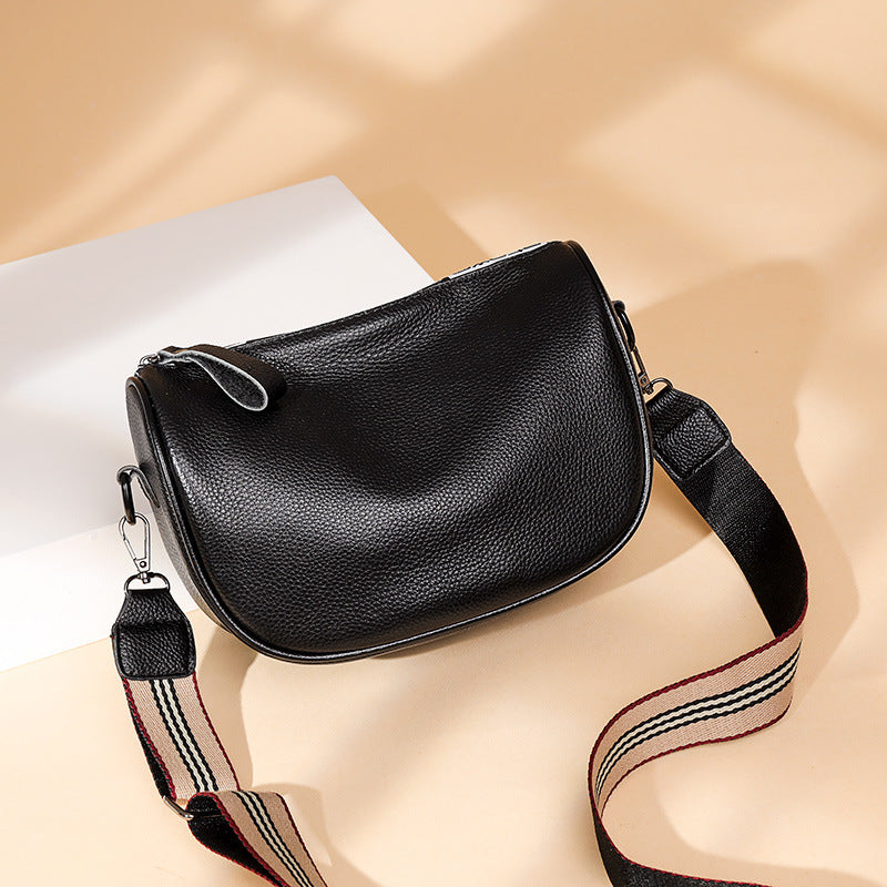 Cowhide Saddle Bag Women's Fashion All-match Messenger Bag