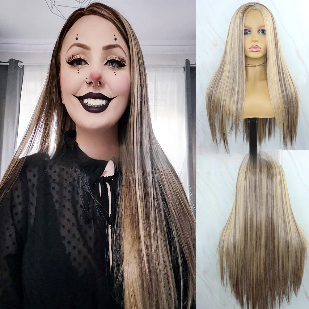Pick Color Piano Color Long Straight Hair Japanese Silk Hair
