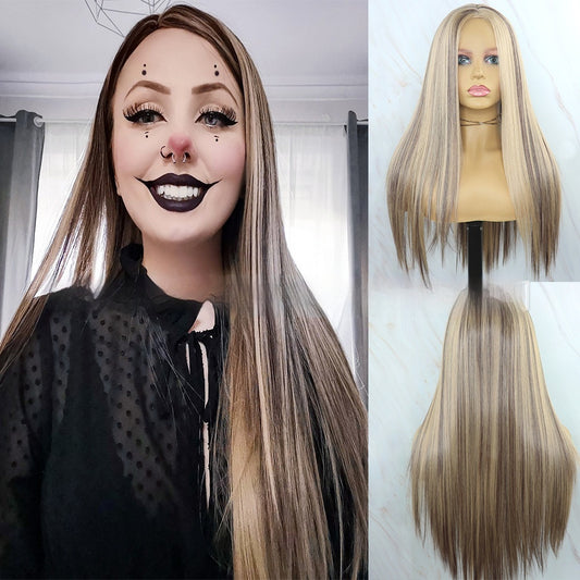 Pick Color Piano Color Long Straight Hair Japanese Silk Hair