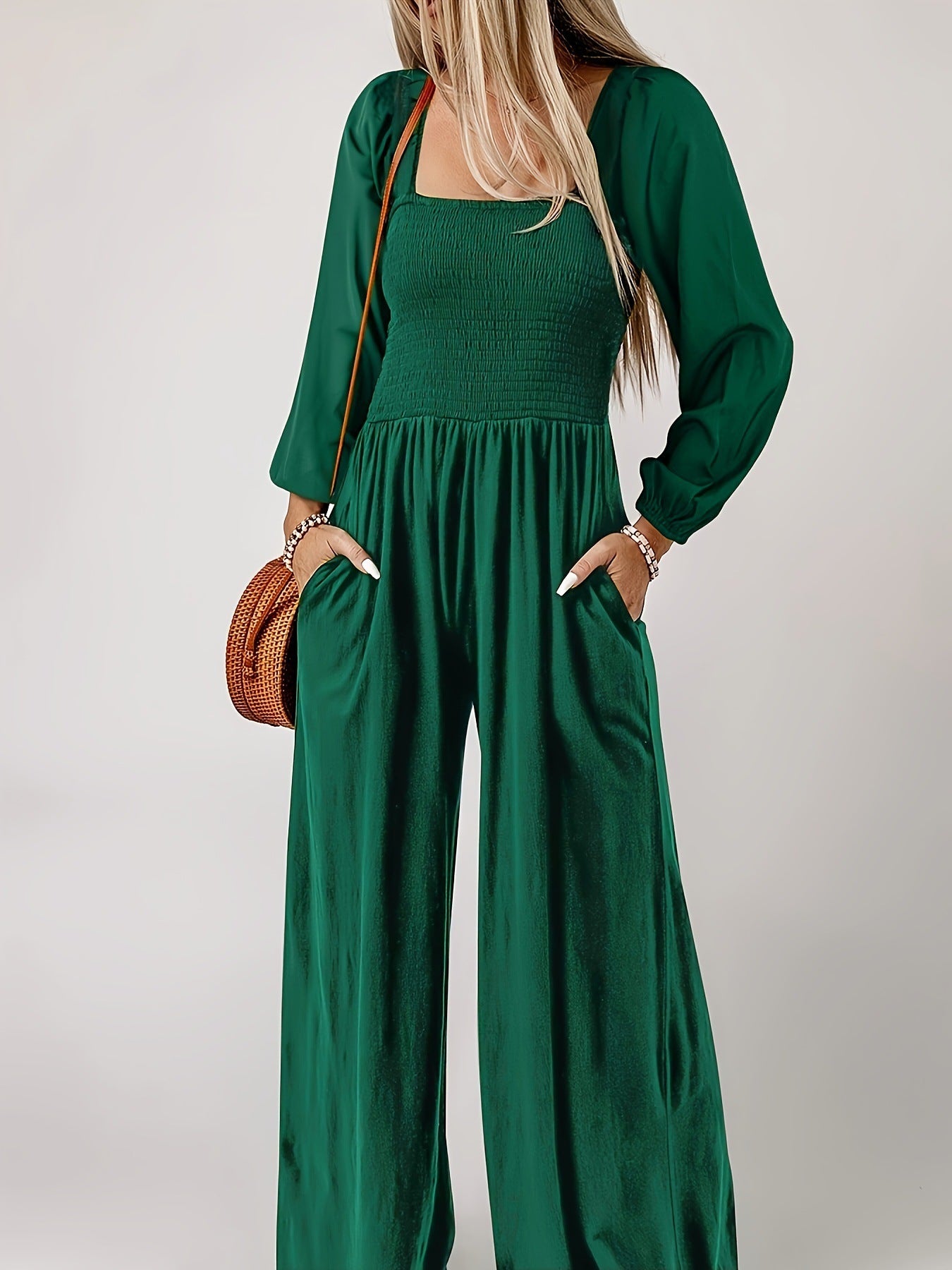 Women's Fashion Wide Leg Trousers Simple Commute Style