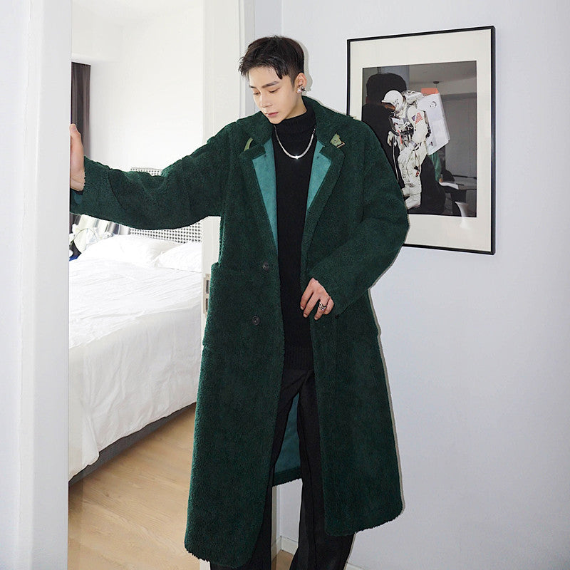 Coated Double Row Button Cashmere Versatile
