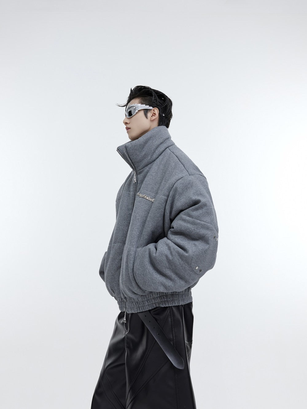 Sequin High Neck Thickened Cotton Jacket
