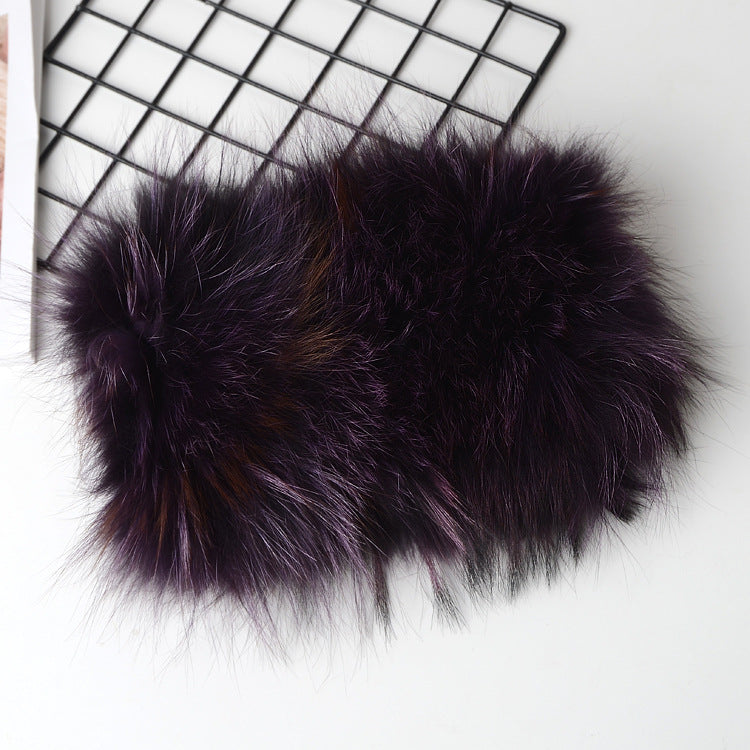 Fashionable fur fox fur warm and cold scarf