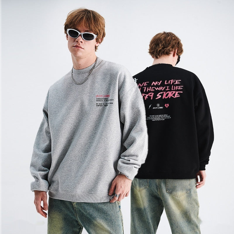 Amerikansk High Street-sweater til mænd, løs