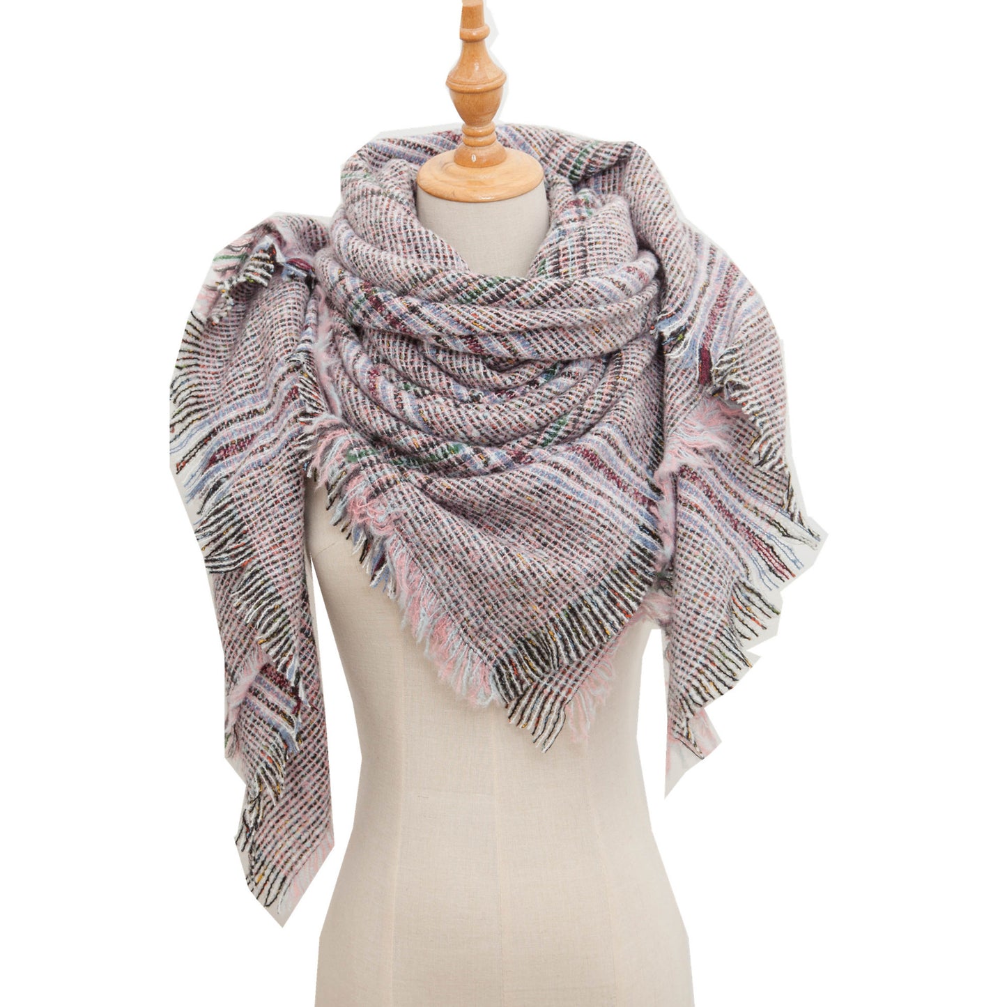 Shawl Scarf Autumn And Winter Large Plaid Triangle