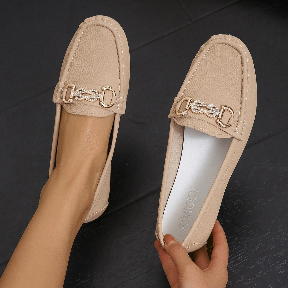 Women's Chain Slip-on Lofter Casual Outdoor Flat Shoes