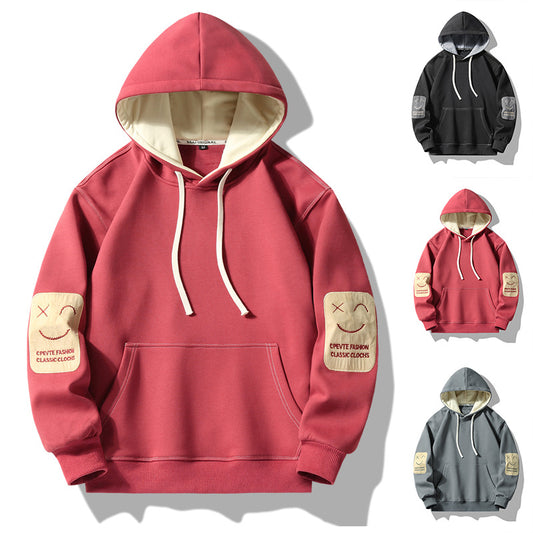 Mens Cotton Hoodie With Fleece Lining Loose Fit For Teens