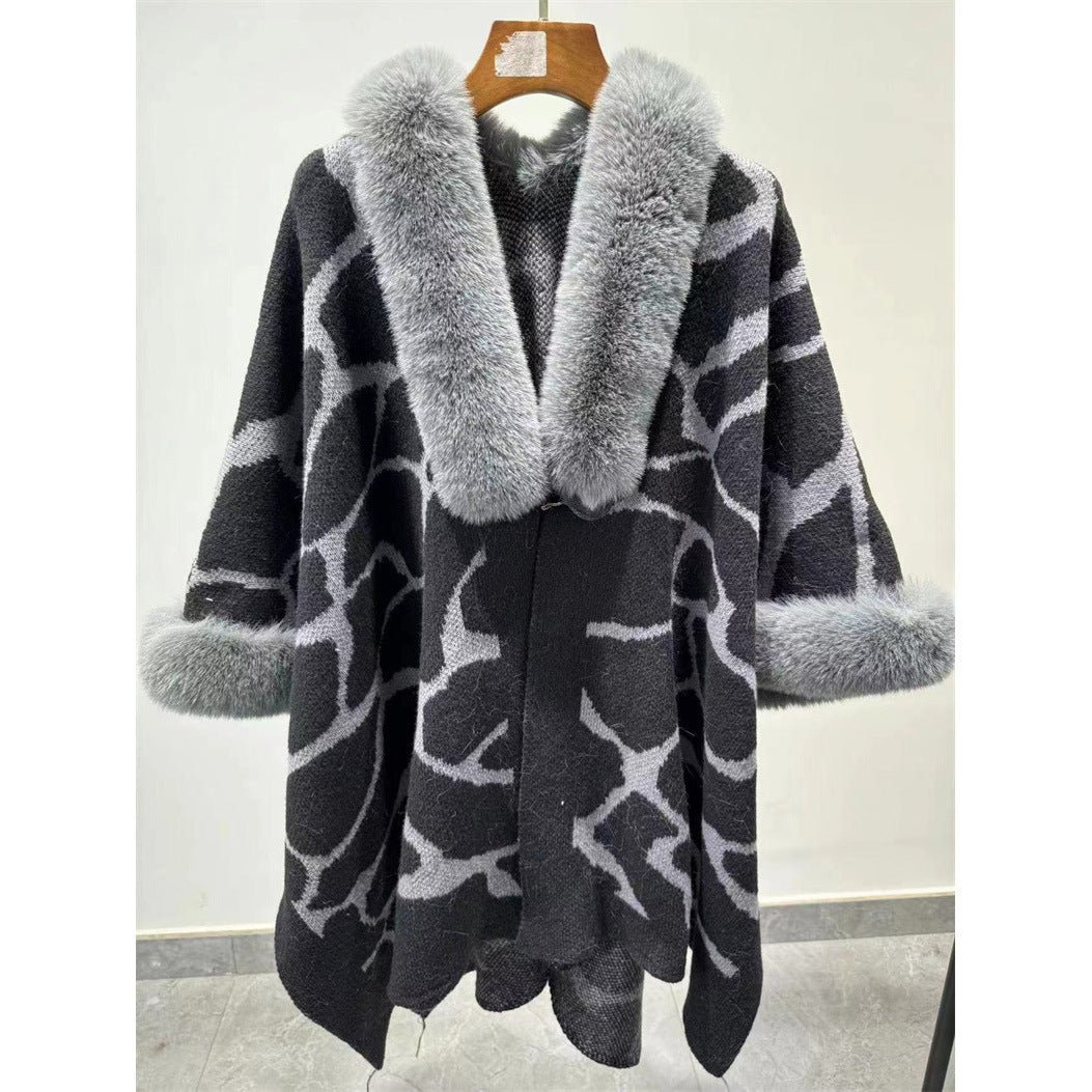 Thick Warm Extended Cape Loose