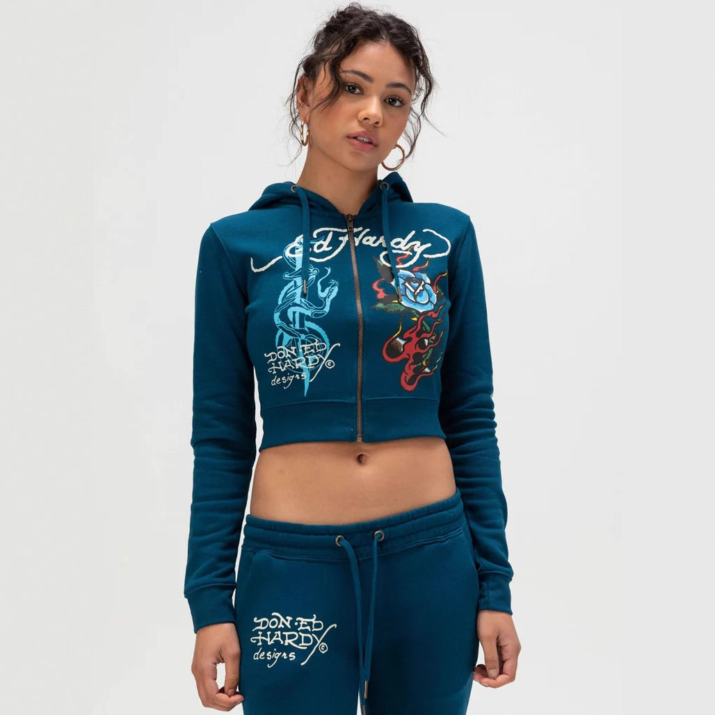 Trendy Flared Pants With A Printed Design