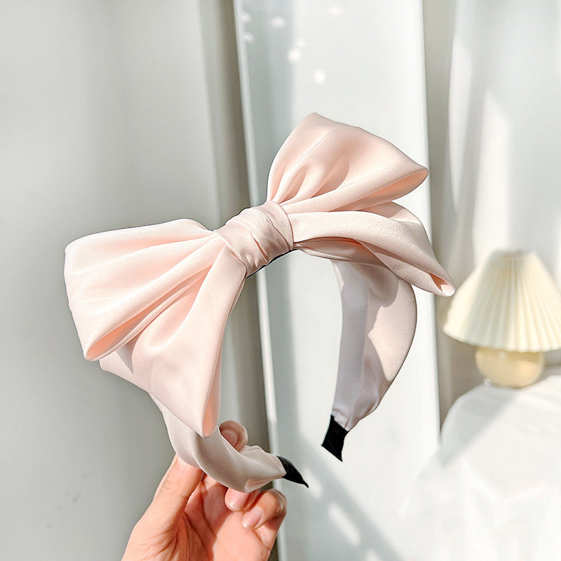 Bow Fashion Solid Color Fabric Craft Headband Hair Accessories