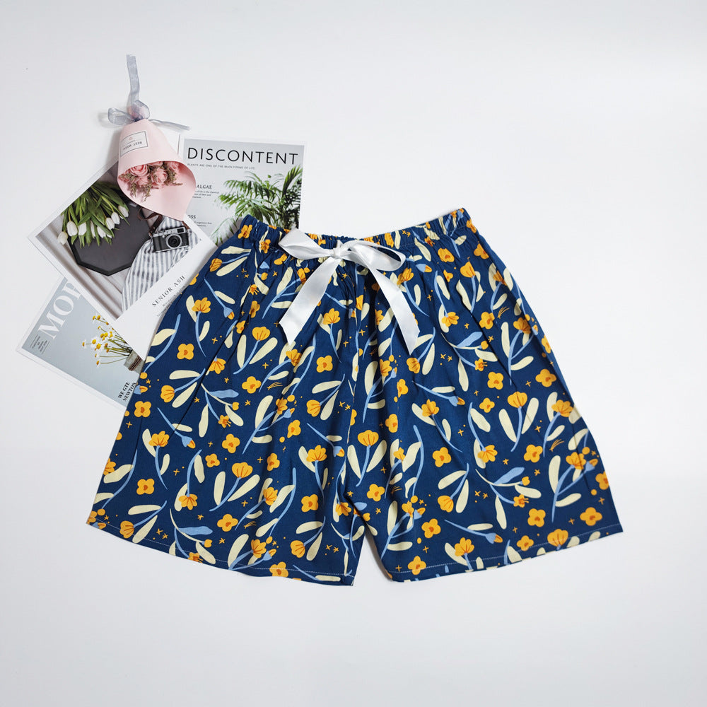 Women's Cotton Silk Shorts Plus Size Homewear Beach Pants