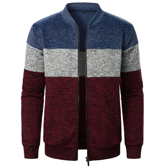Men's Heavyweight Color-block Knit Sweater