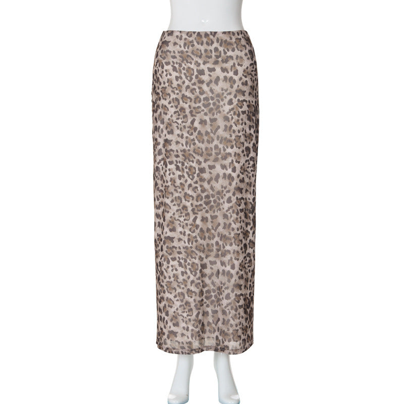 Summer New Leopard Print High Waist Skirt