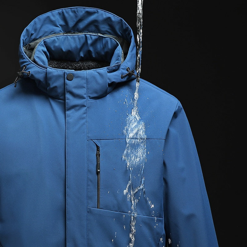 Mens Winter Windproof Tactical Jacket With Detachable Hood