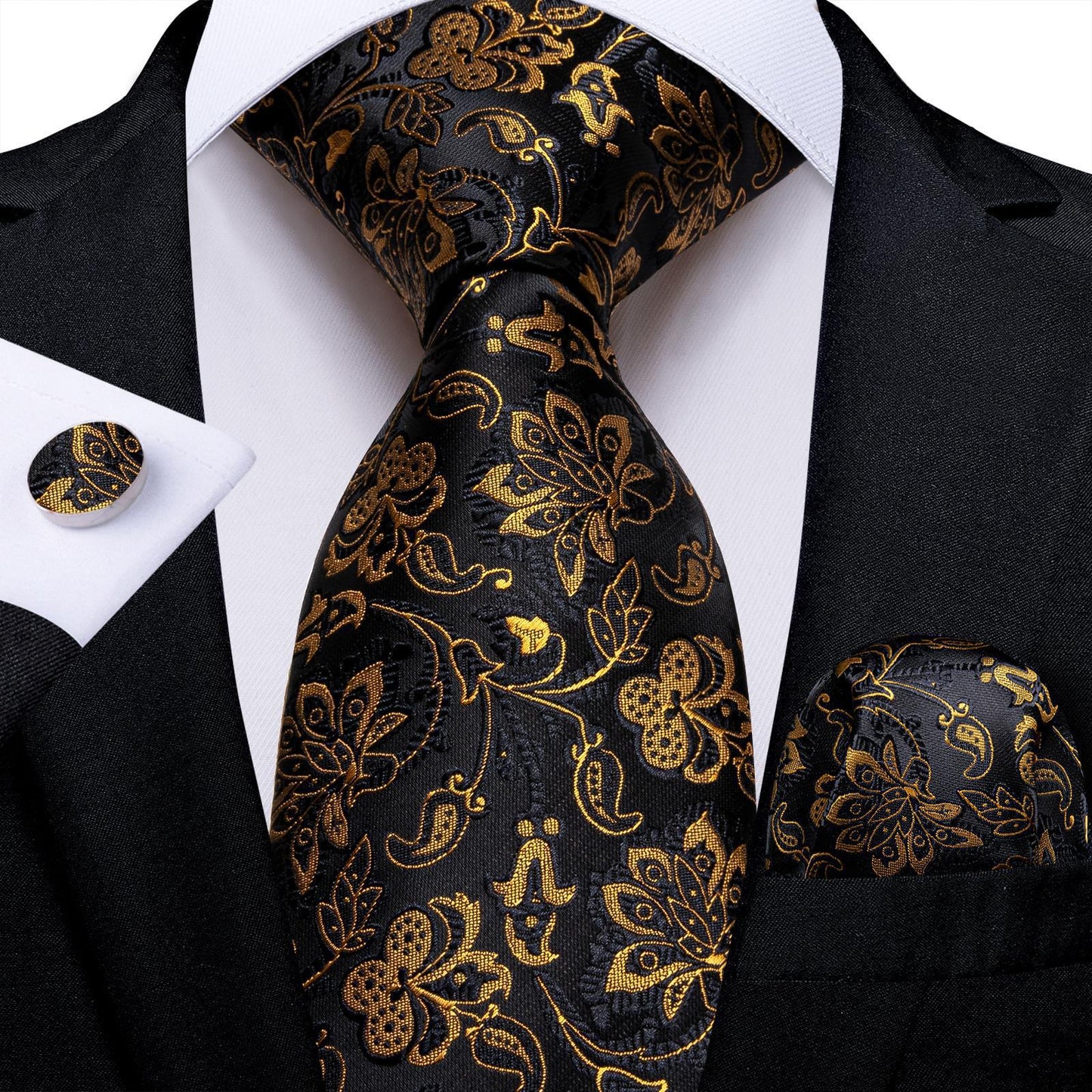 Vintage Jacquard Paisley Tie 3-Piece Set