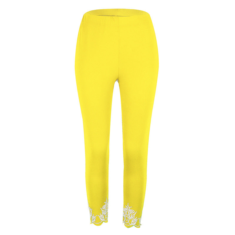 Slim Slimming Printed Cropped Trousers