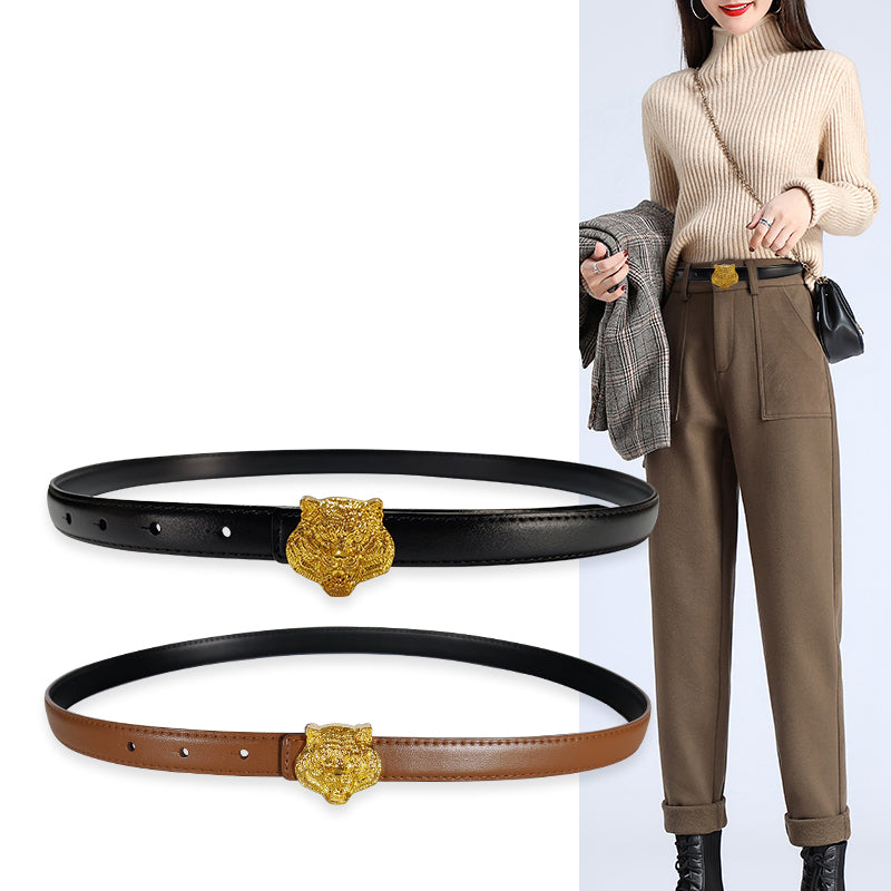 Suit Pants Belt Women's New Jeans Accessories Leather Simple