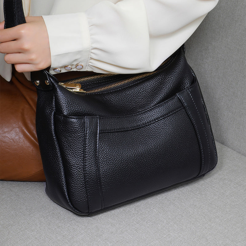 First Layer Cowhide Mother Bag Large Capacity Shoulder Bag