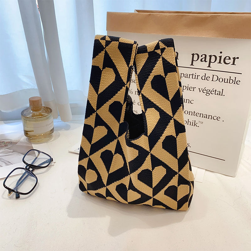 Milk Pattern Vest Bag Face Chessboard Plaid Striped One Shoulder