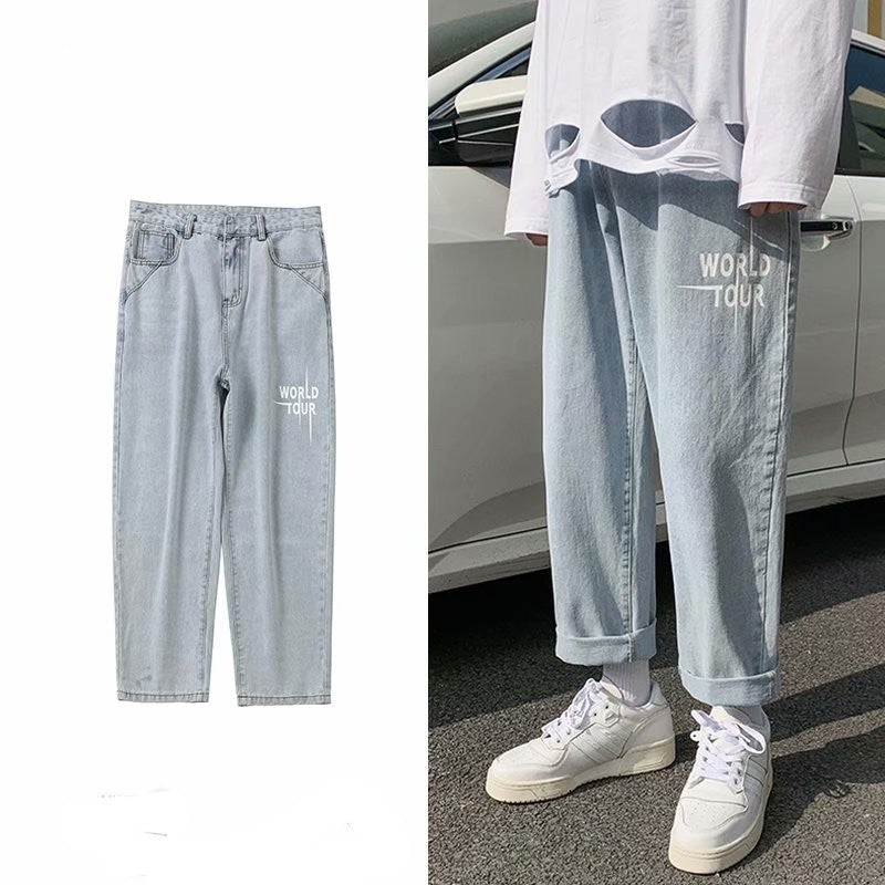 Jeans Men's Straight And Loose Fitting