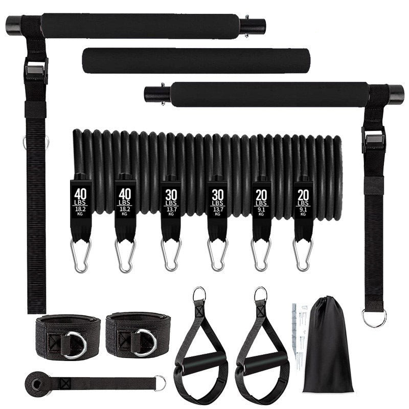 Yoga Gymnastic Bar 180 Pounds Reinforced Resistance Band Pull Rope Set