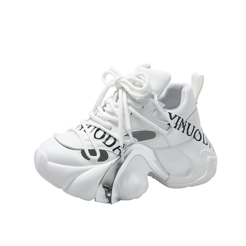 New Leather Hollowed Out Daddy Shoes Lady