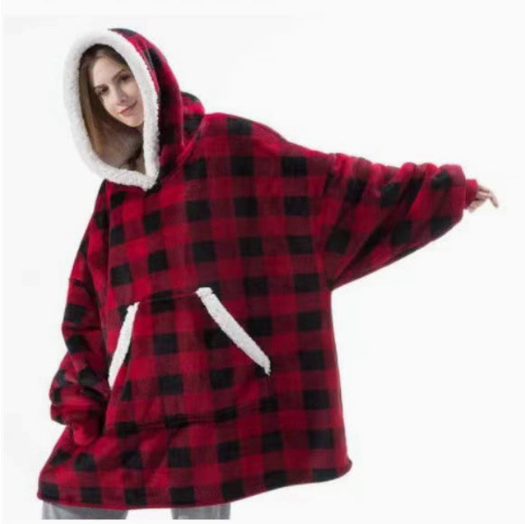 Women's Winter Flannel Loungewear Casual Hoodie