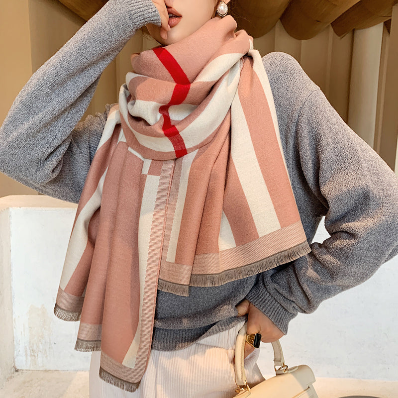 All-match Women's Winter Shawl With Warmth And Thickening