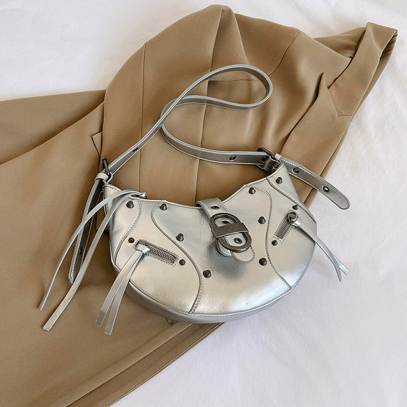 Dumpling Leisure Commute French Rivet Motorcycle Bag
