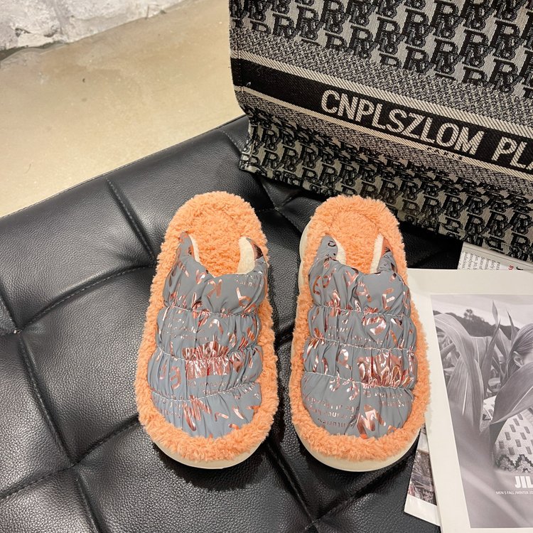 Soft-soled Cotton Slippers With Poop-feeling Non-slip Thick Sole