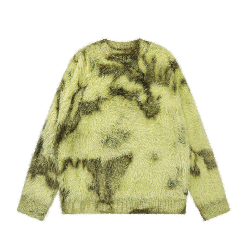 Retro Atmosfære Design Løs Sweater Sweater