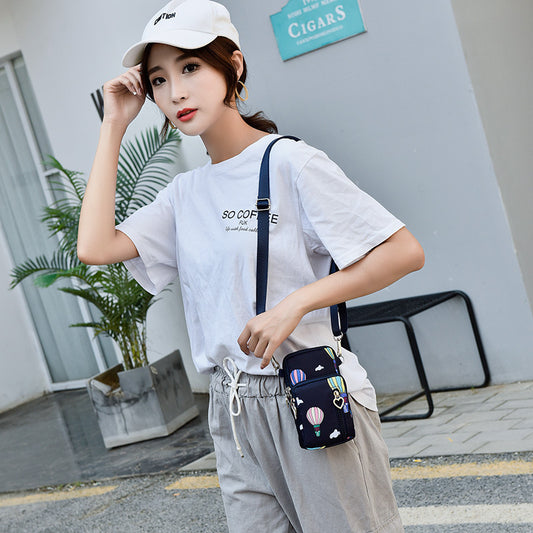 Crossbody Hanging Neck Mobile Phone Cloth Bag Portable Mini Bag