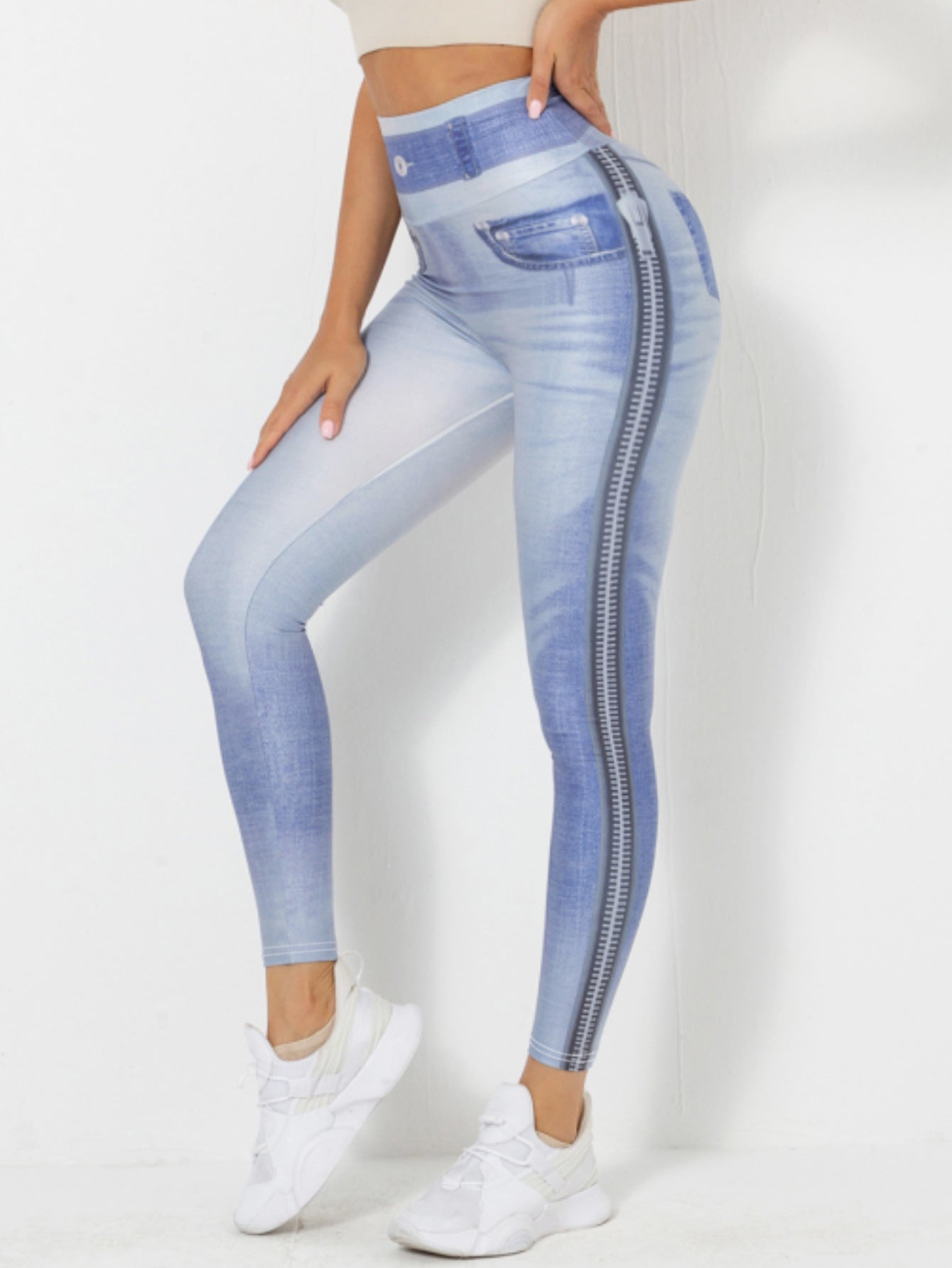 Denim Peach Womens Yoga Pants