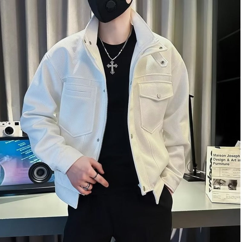 Men's Trendy Tooling Stand Collar Jacket All Match