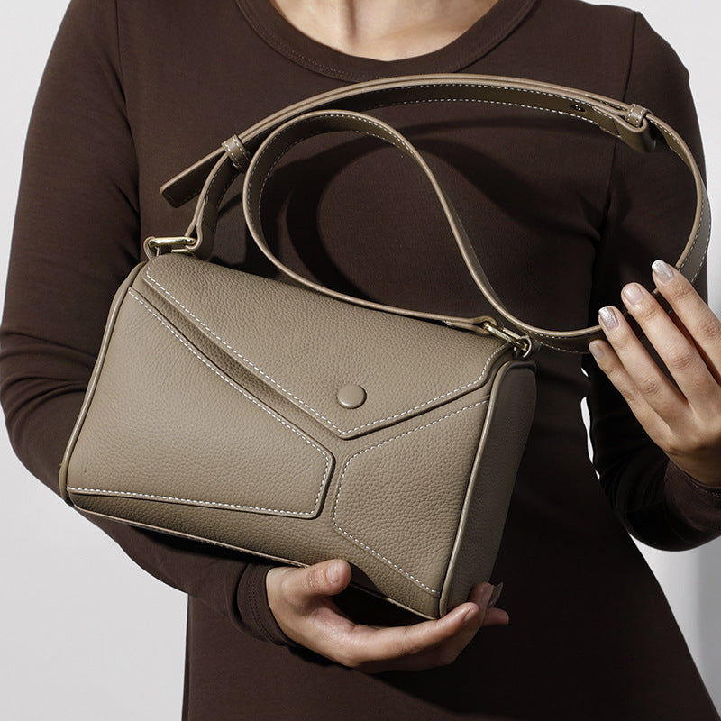Genuine Leather Bag Women's First Layer Cowhide Soft Crossbody